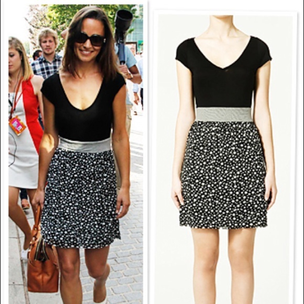 Zara polka dot ruffle skirt dress ASO Pippa Middleton